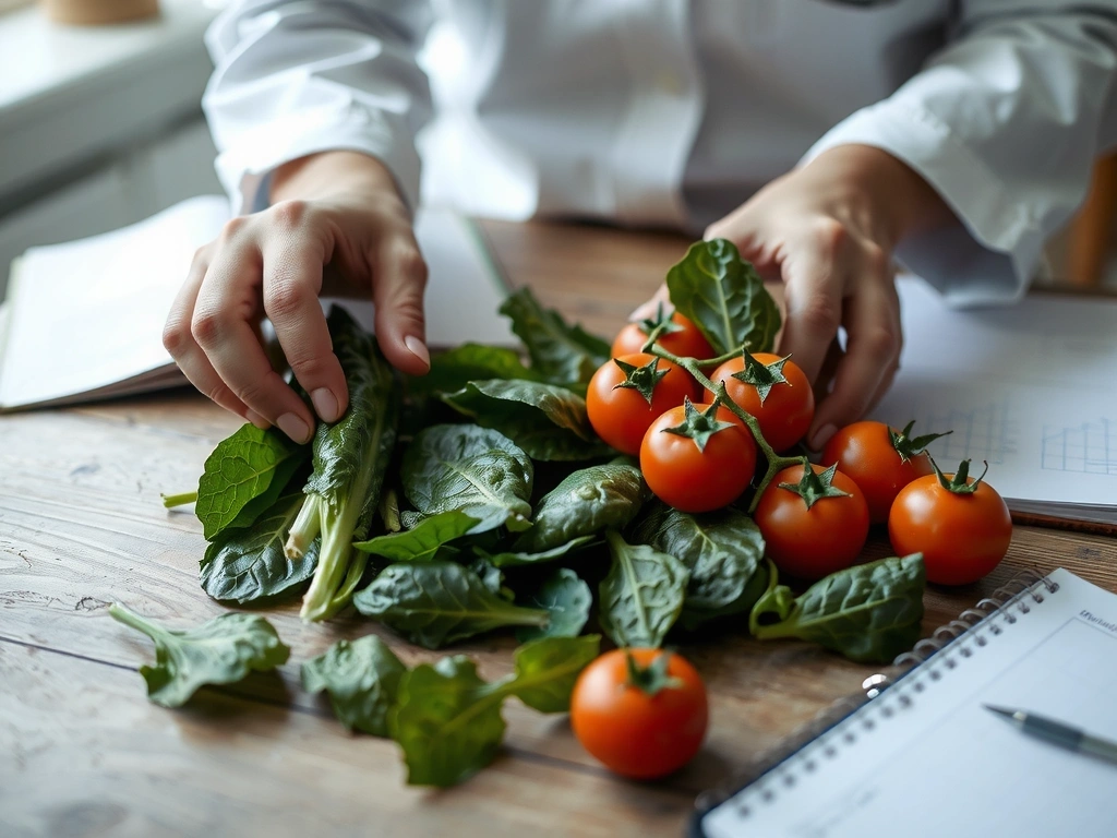 Analyse des aliments frais et graphiques de suivi